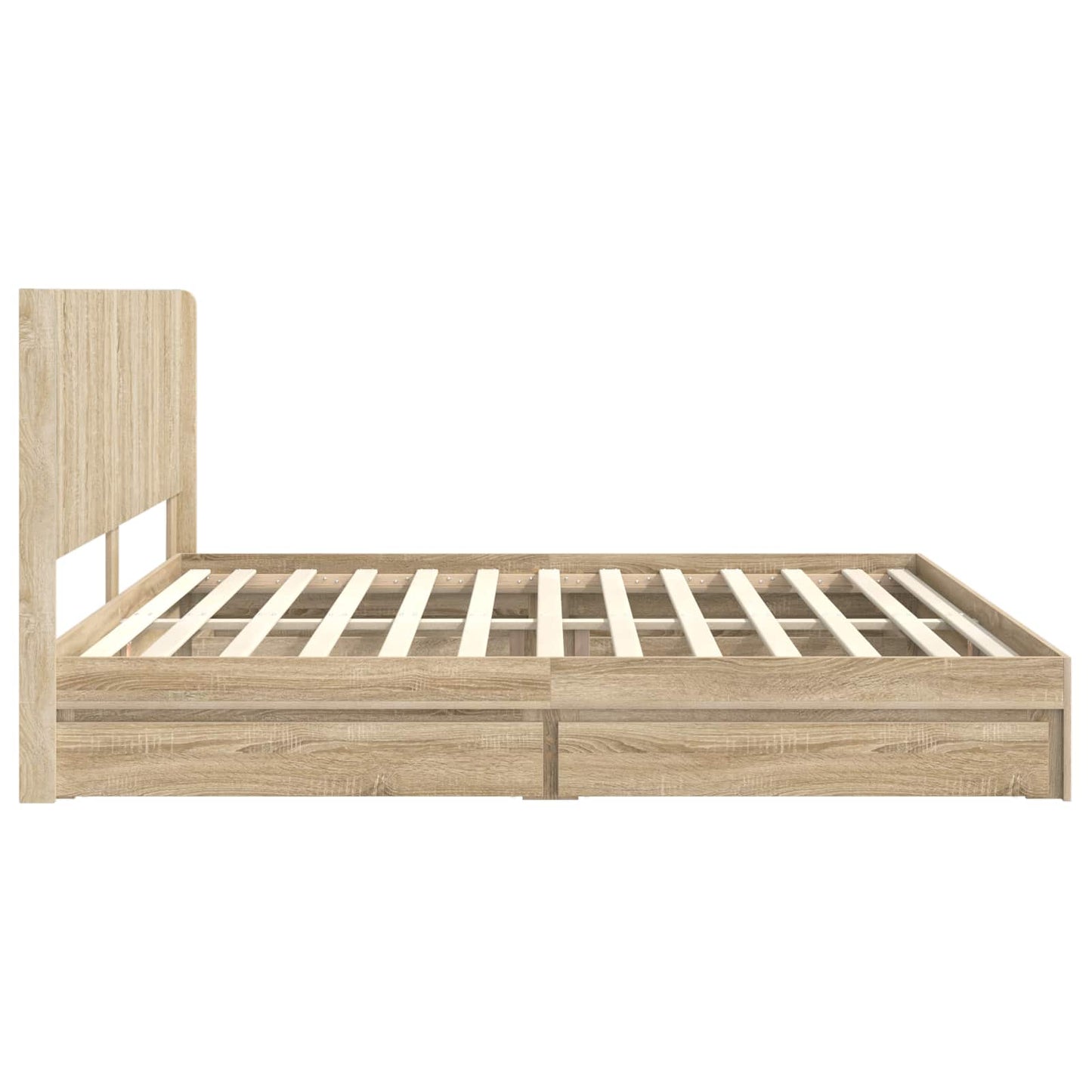 vidaXL Bed Frame with Storage and Headboard Sonoma Oak 180 x 200 cm