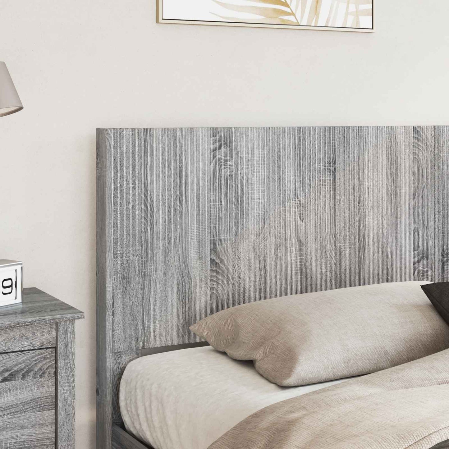 vidaXL Bed Frame with Storage and Headboard Grey Sonoma 180 x 200 cm