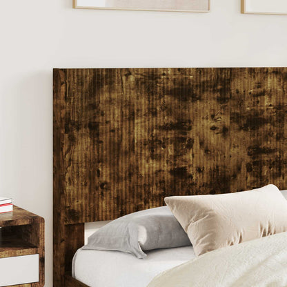 vidaXL Bed Frame with Storage and Headboard Smoked Oak 160 x 200 cm