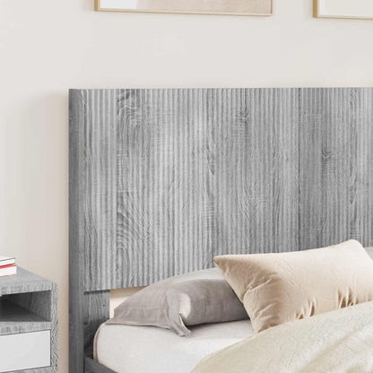 vidaXL Bed Frame with Storage and Headboard Grey Sonoma 160 x 200 cm
