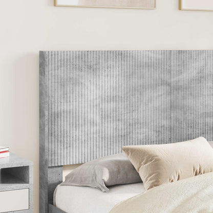 vidaXL Bed Frame with Storage and Headboard Concrete Grey 150 x 200 cm
