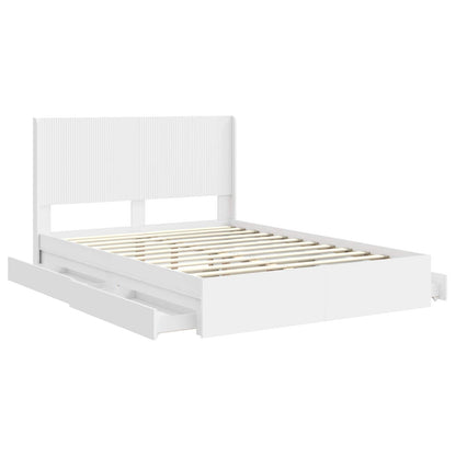 vidaXL Bed Frame with Storage and Headboard 2 pcs Engineered Wood