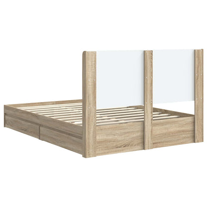 vidaXL Bed Frame with Storage and Headboard 2 pcs Engineered Wood