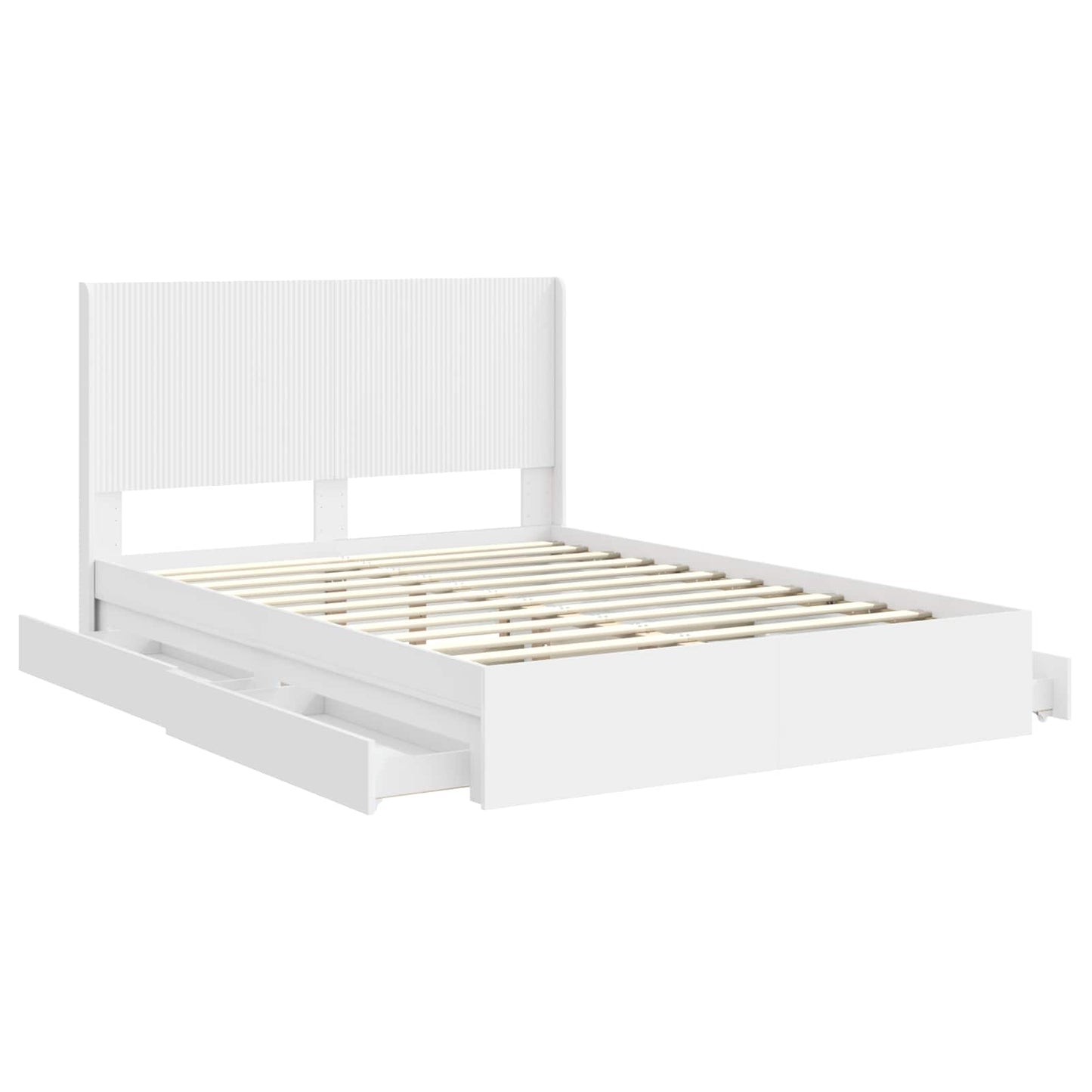 vidaXL Bed Frame with Storage and Headboard 2 pcs Engineered Wood