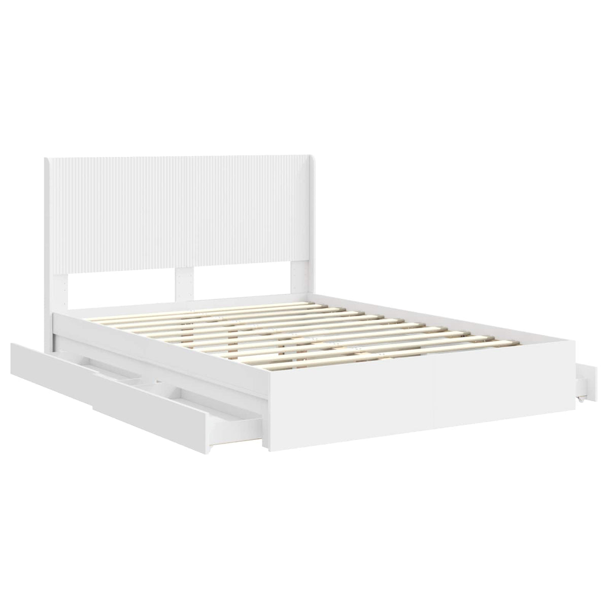 vidaXL Bed Frame with Storage and Headboard 2 pcs Engineered Wood