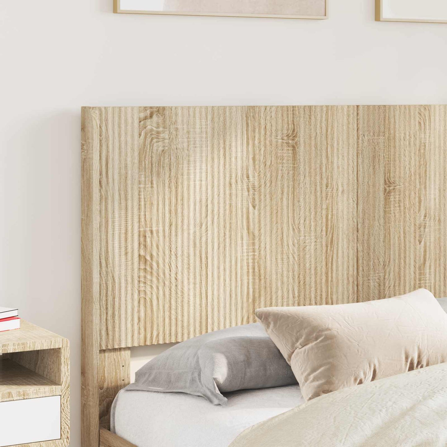 vidaXL Bed Frame with Storage and Headboard Sonoma Oak 120 x 200 cm
