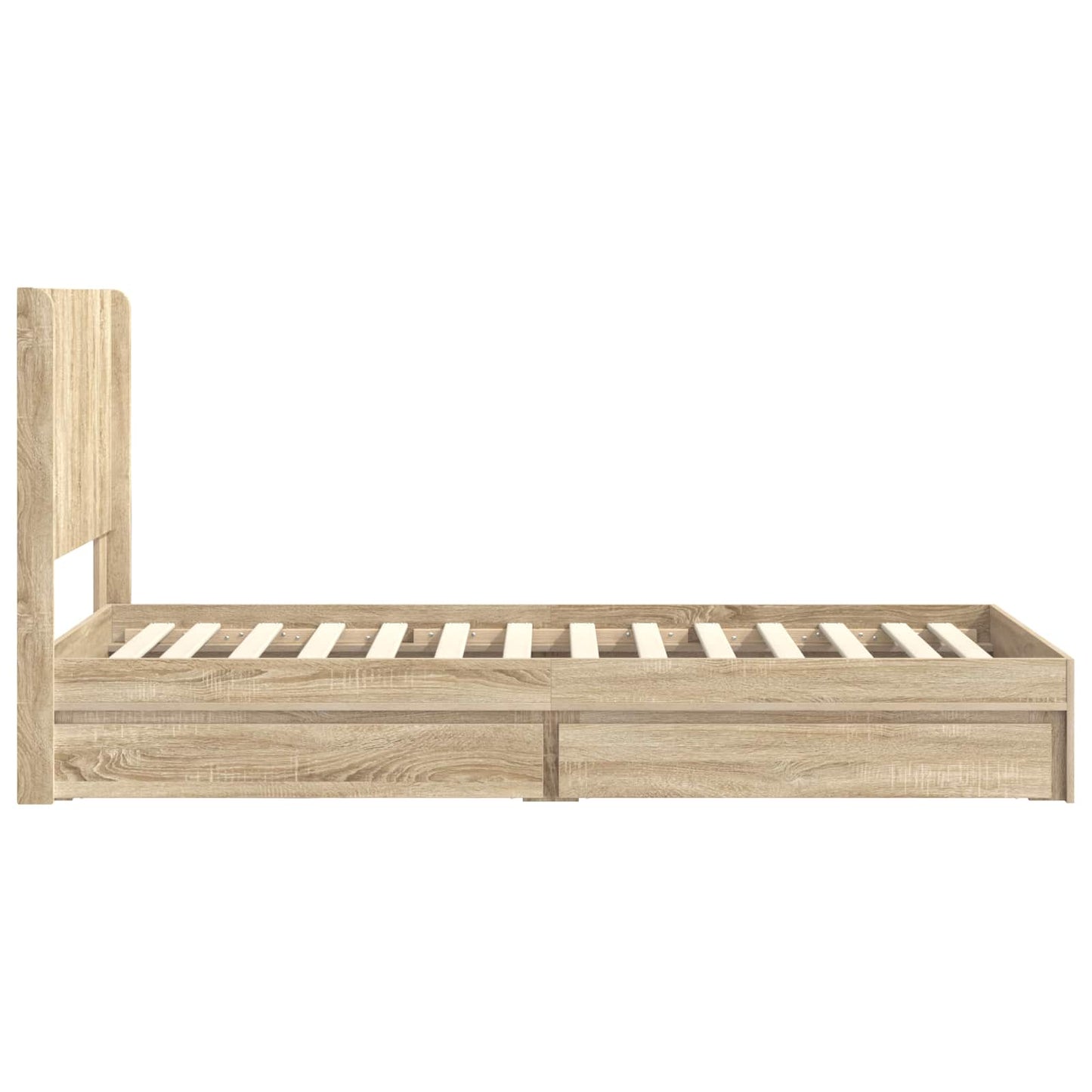 vidaXL Bed Frame with Storage and Headboard Sonoma Oak 100 x 200 cm