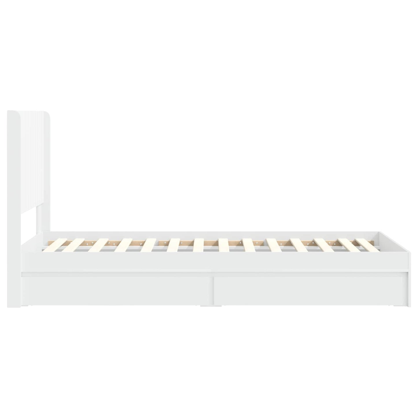 vidaXL Bed Frame with Storage and Headboard White 90 x 200 cm