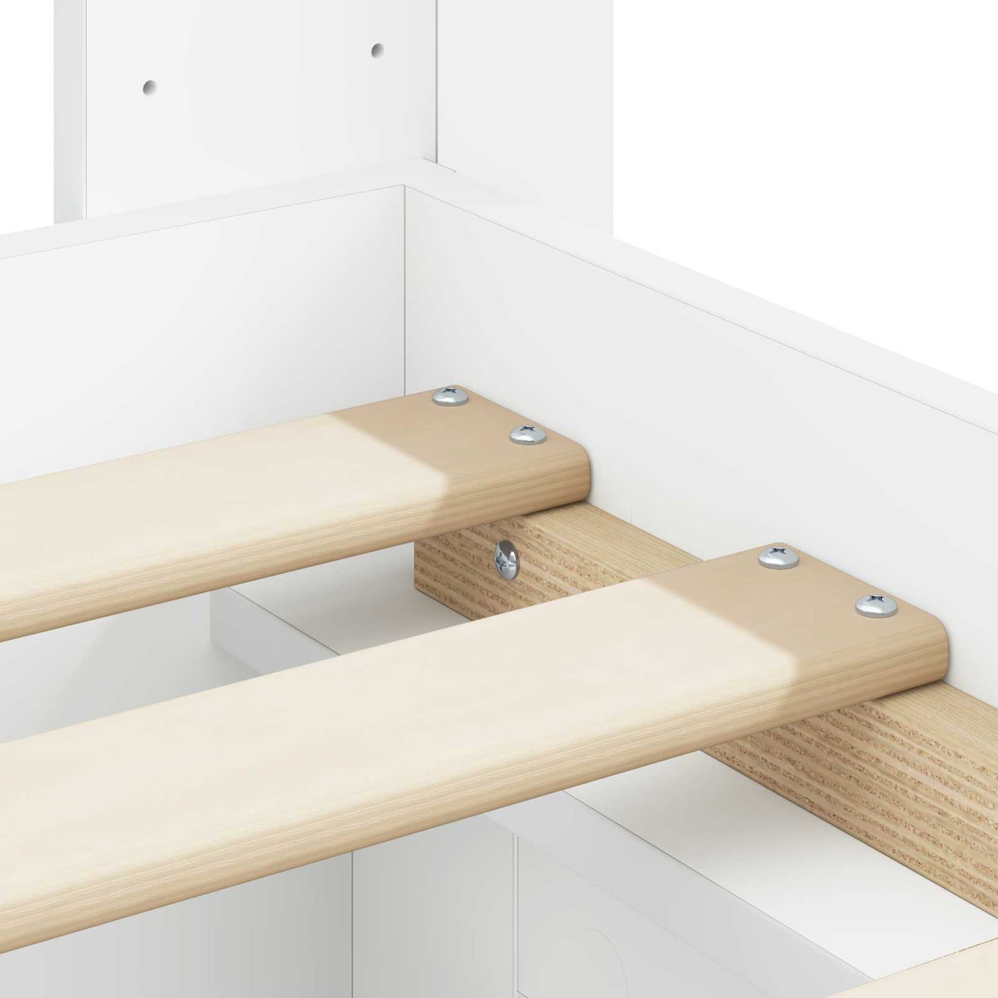 vidaXL Bed Frame with Storage and Headboard White 75 x 190 cm