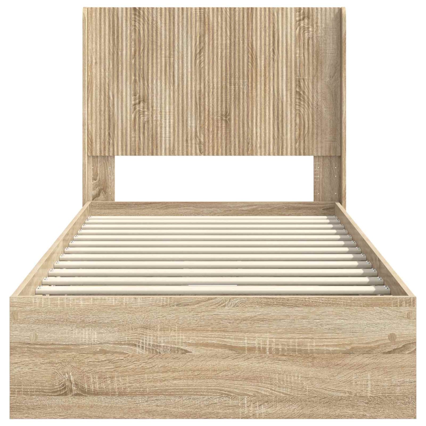 vidaXL Bed Frame with Storage and Headboard Sonoma Oak 75 x 190 cm