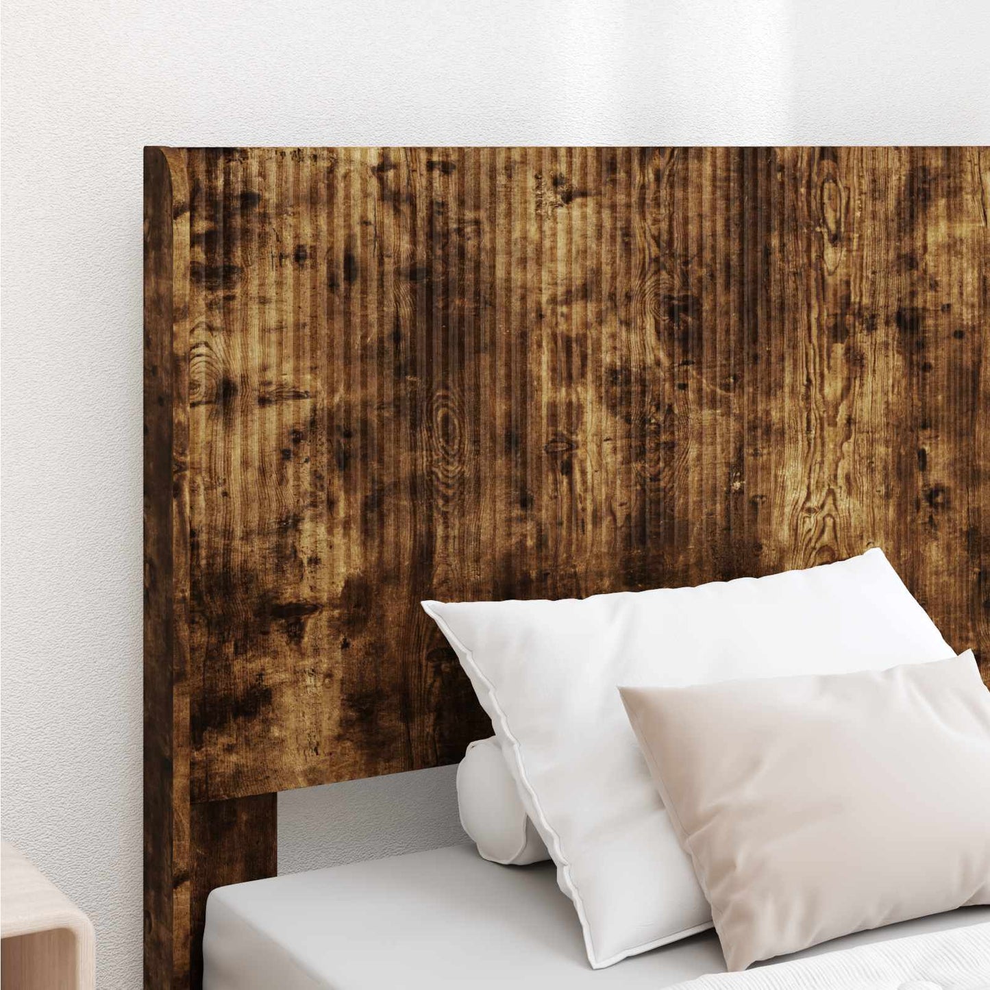vidaXL Bed Frame with Storage and Headboard Smoked Oak 75 x 190 cm
