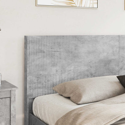 vidaXL Bed Frame with Storage and Headboard Concrete Grey
