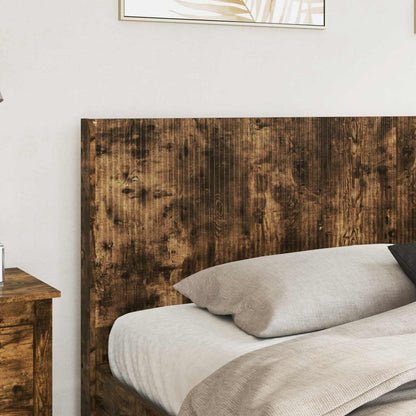 vidaXL Bed Frame with Storage and Headboard Smoked Oak Engineered Wood