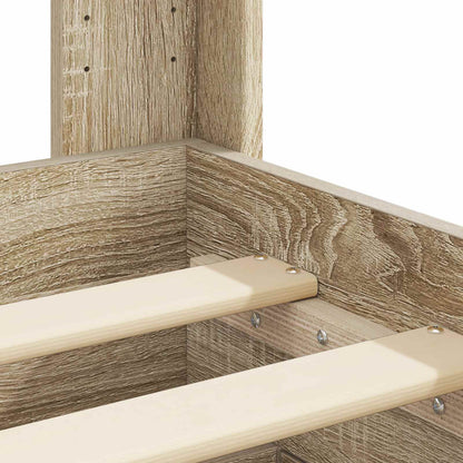 vidaXL Bed Frame with Storage and Headboard Sonoma Oak Engineered Wood