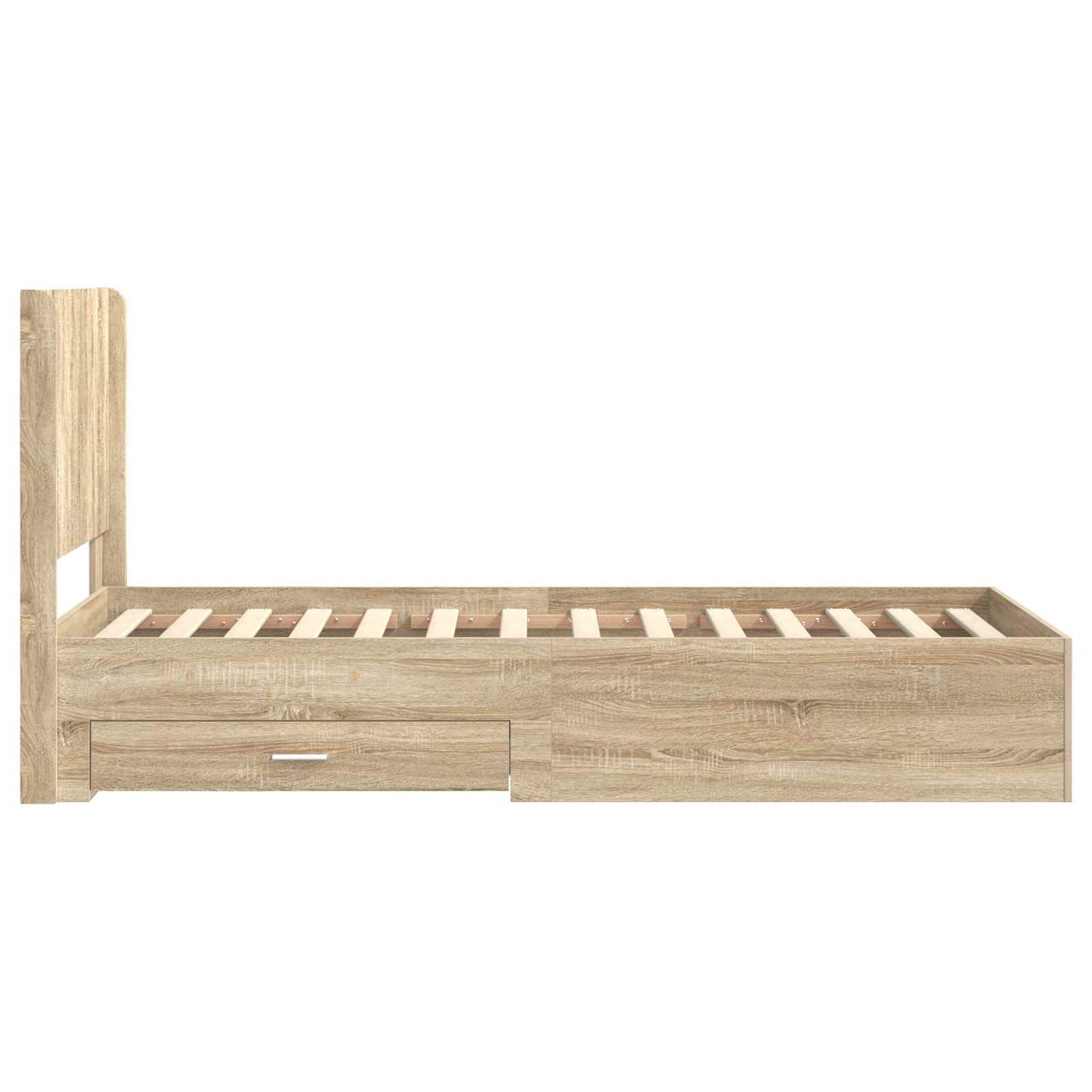 vidaXL Bed Frame with Storage and Headboard Sonoma Oak 100 x 200 cm