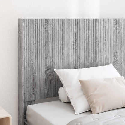 vidaXL Bed Frame with Storage and Headboard Grey Sonoma 100 x 200 cm