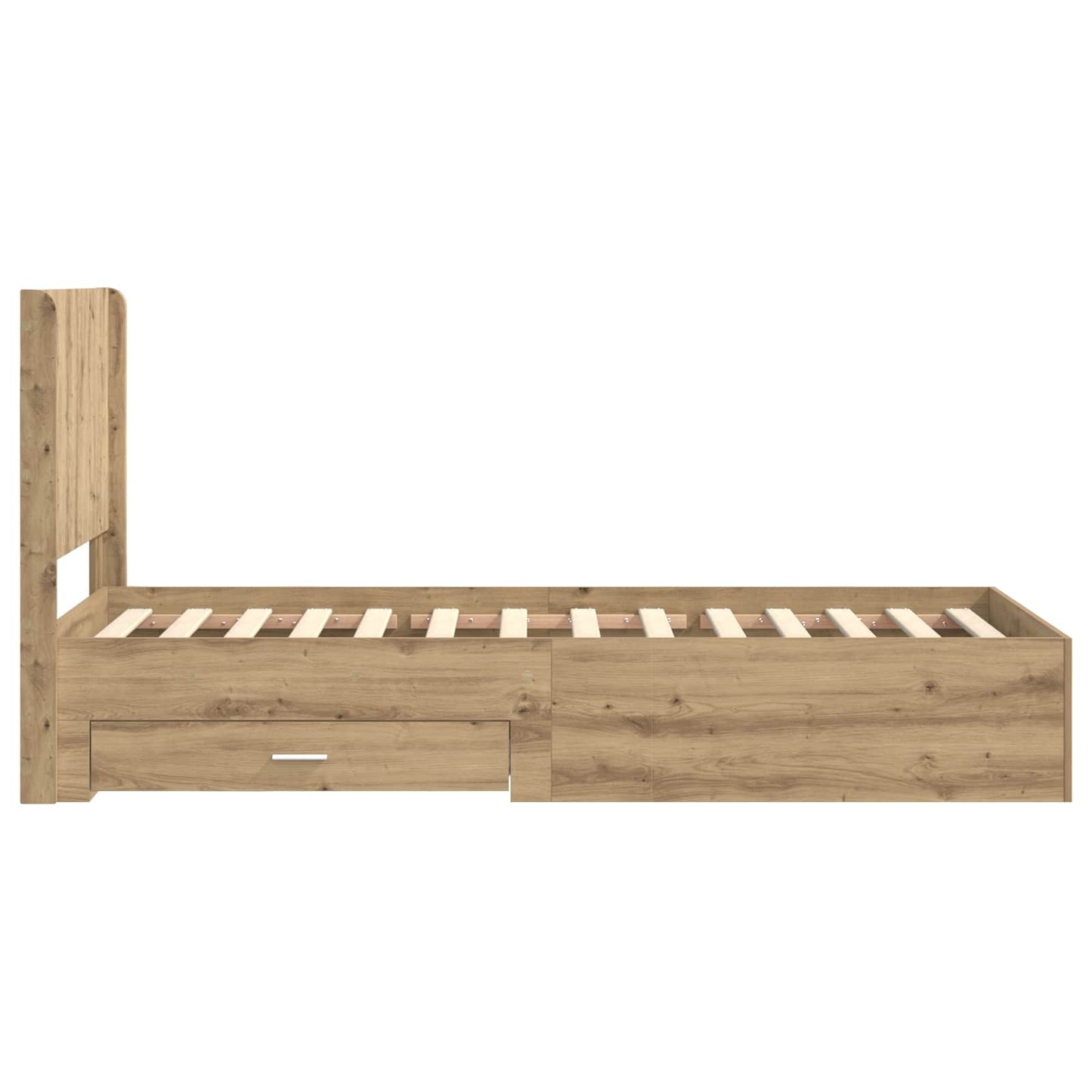 vidaXL Bed Frame with Storage and Headboard Artisan Oak 100 x 200 cm