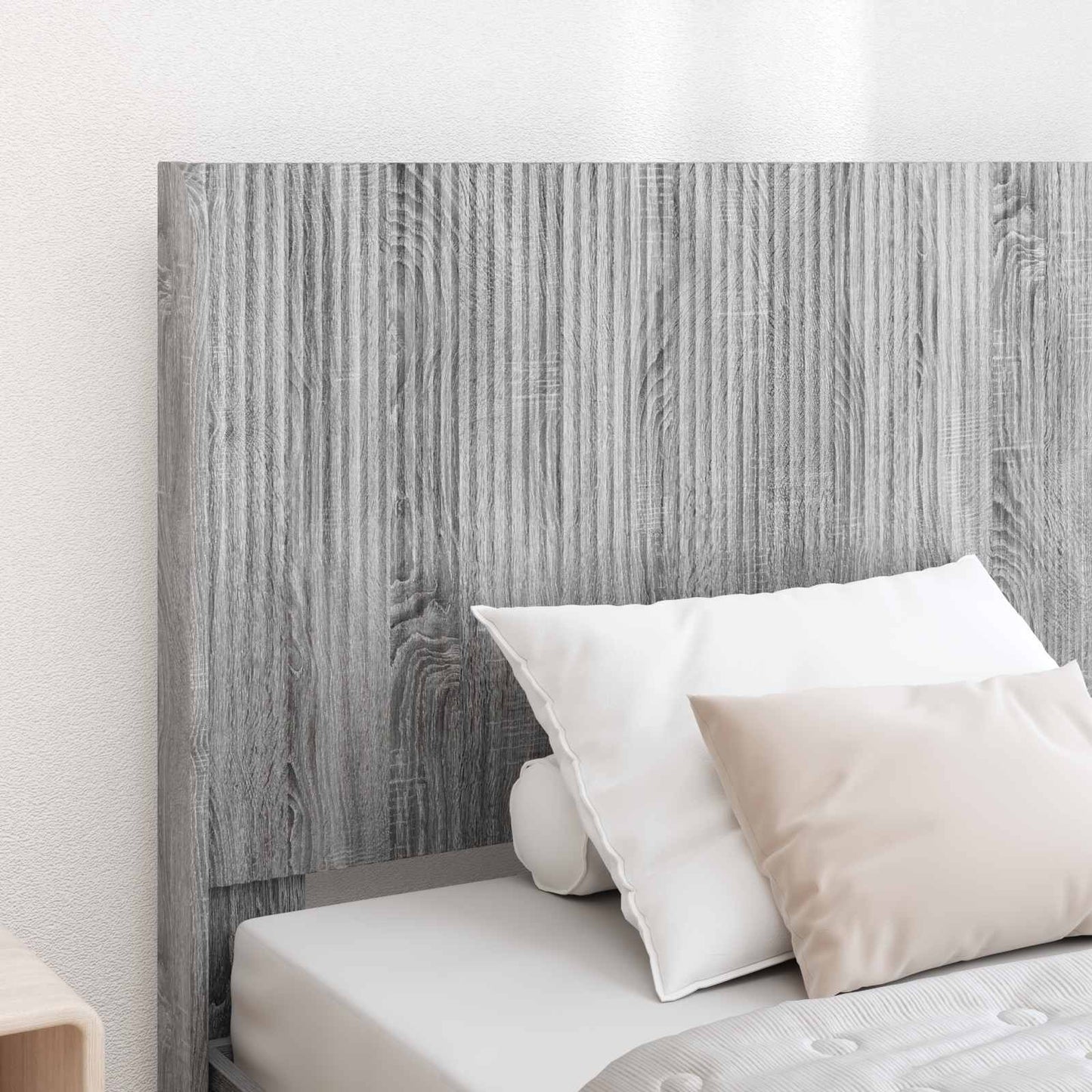 vidaXL Bed Frame with Storage and Headboard Grey Sonoma