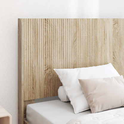 vidaXL Bed Frame with Storage and Headboard Sonoma Oak Engineered Wood