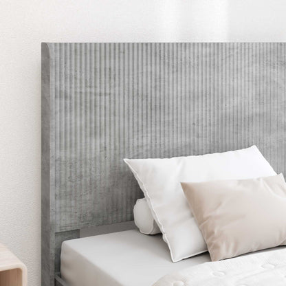 vidaXL Bed Frame with Storage and Headboard Concrete Grey 90 x 190 cm