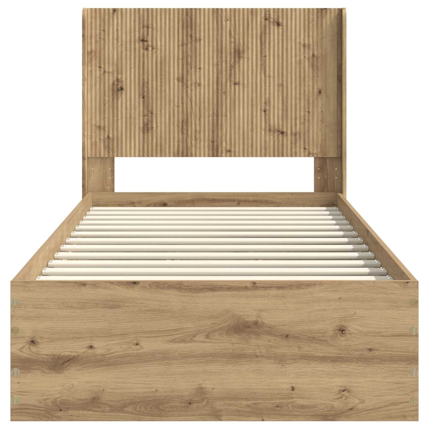 vidaXL Bed Frame with Storage and Headboard Artisan Oak