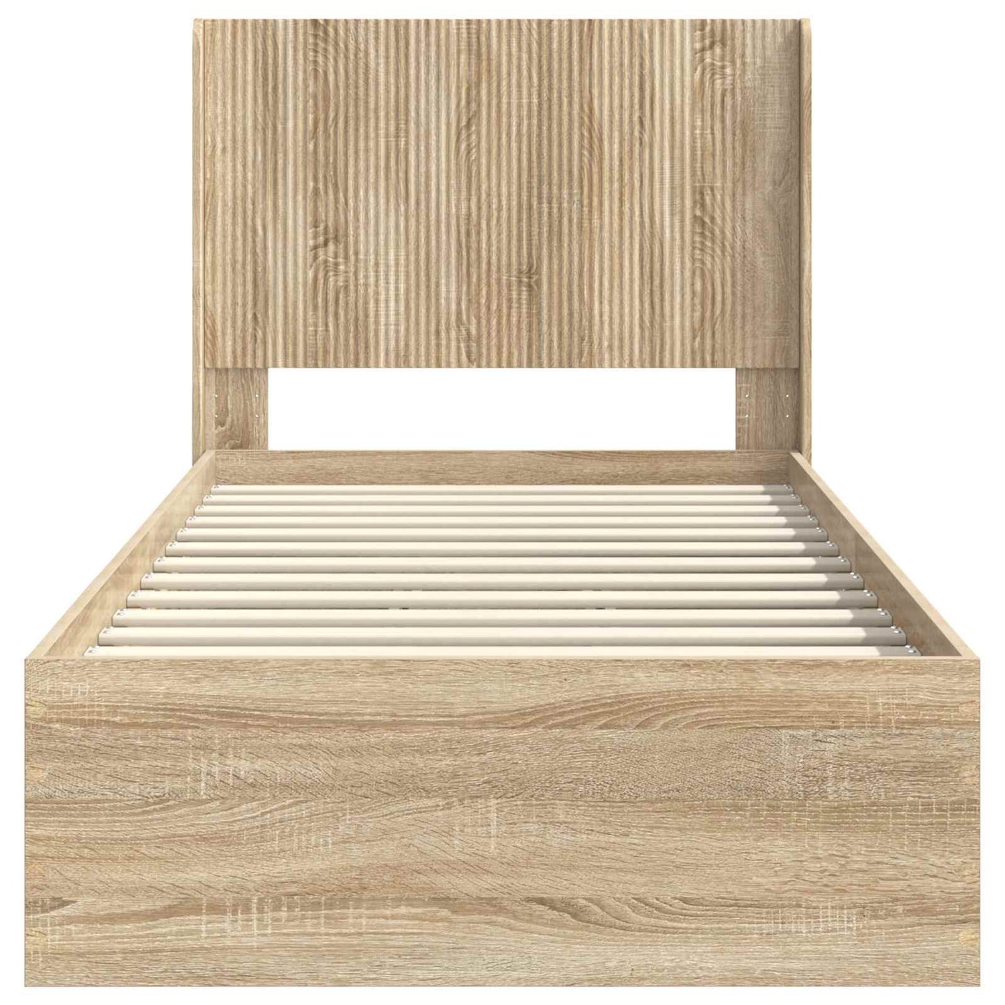 vidaXL Bed Frame with Storage and Headboard Sonoma Oak 75 x 190 cm