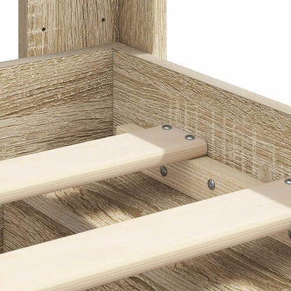 vidaXL Bed Frame with Storage and Headboard 3 pcs Engineered Wood