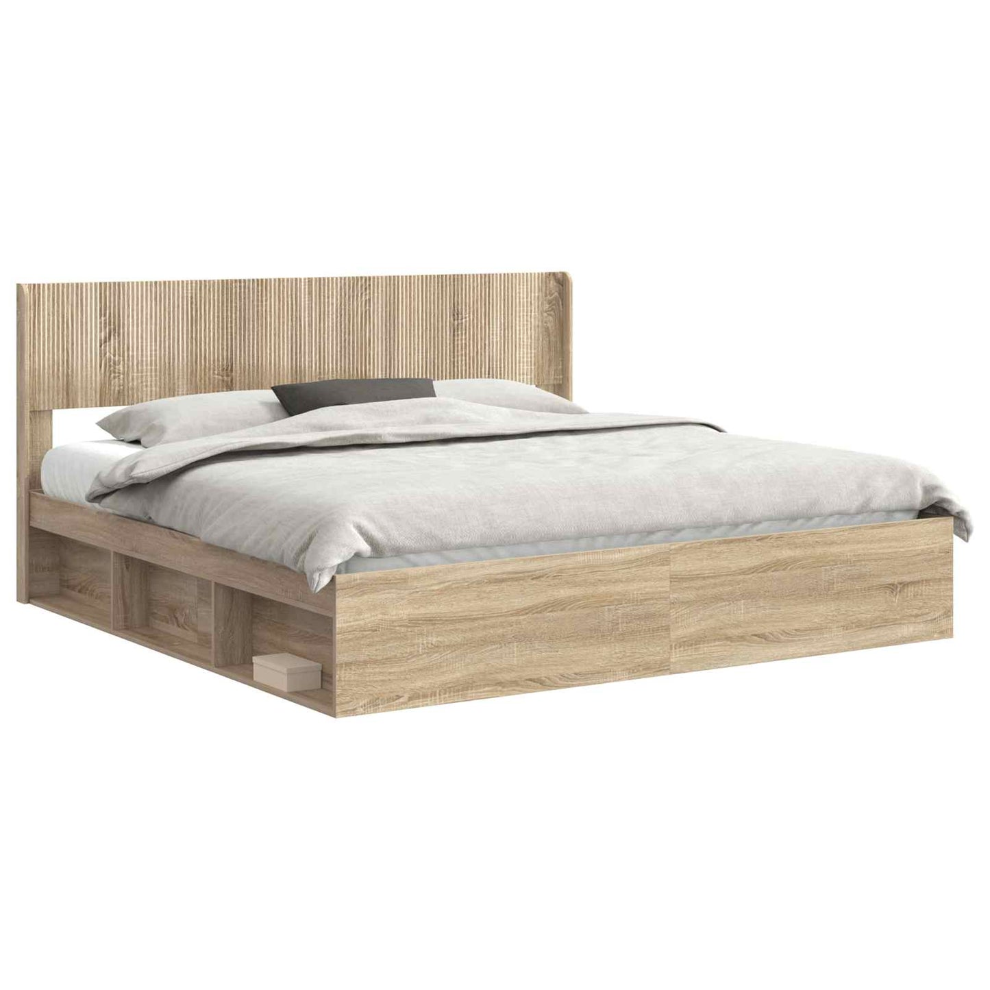 vidaXL Bed Frame with Storage and Headboard 3 pcs Engineered Wood