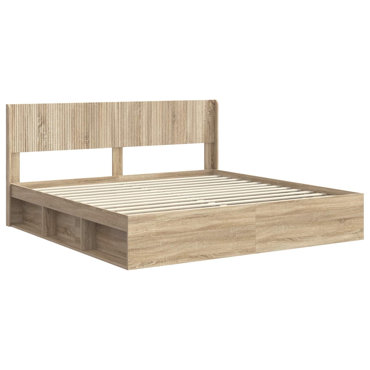 vidaXL Bed Frame with Storage and Headboard 3 pcs Engineered Wood