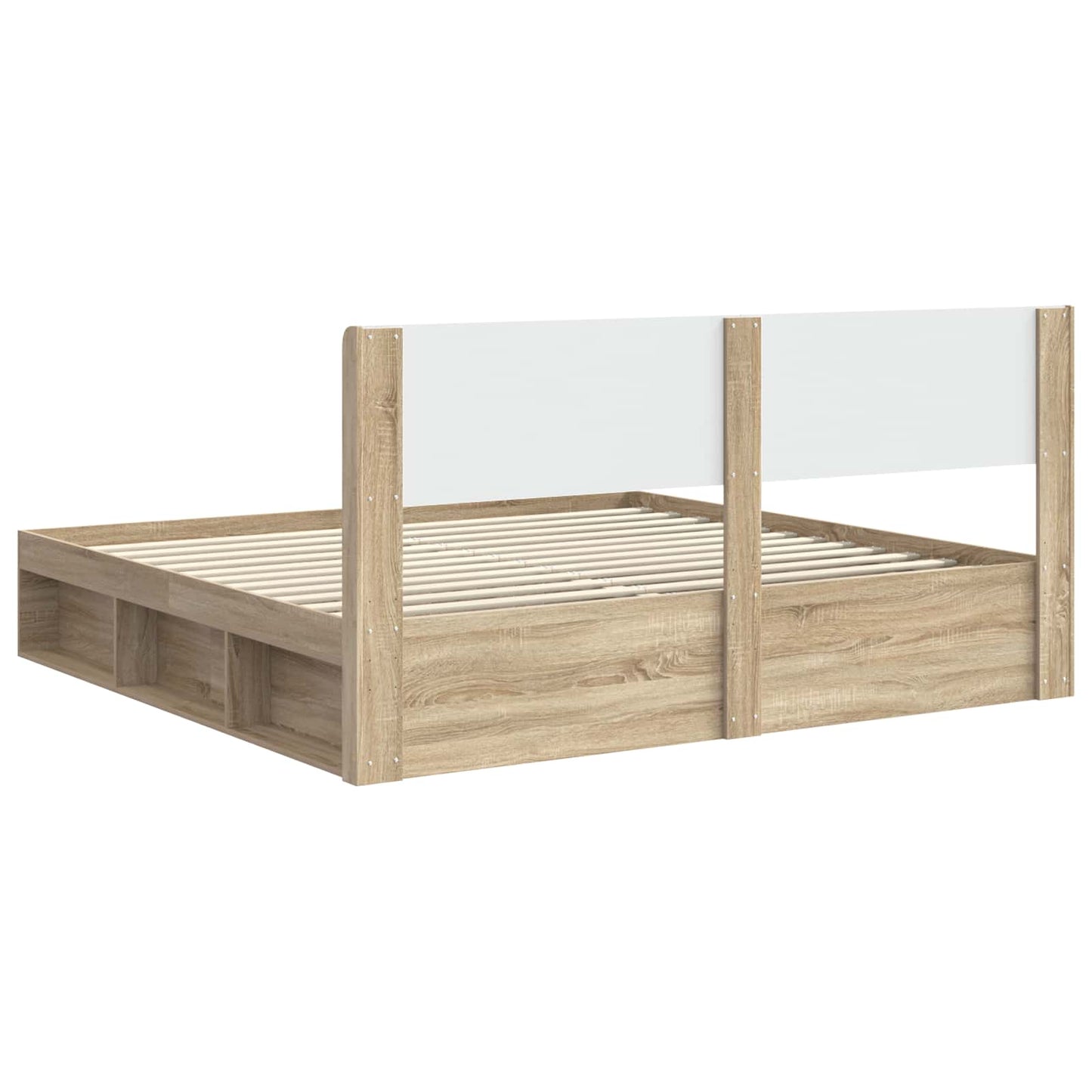 vidaXL Bed Frame with Storage and Headboard 3 pcs Engineered Wood