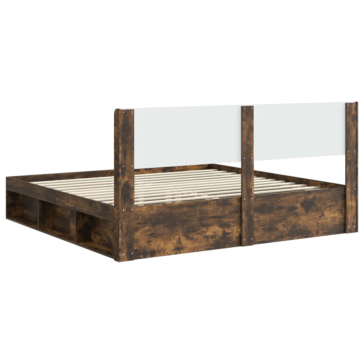 vidaXL Bed Frame with Storage and Headboard 2 pcs Engineered Wood