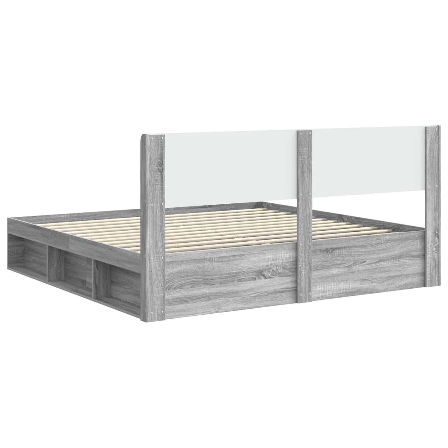 vidaXL Bed Frame with Storage and Headboard 2 pcs Engineered Wood