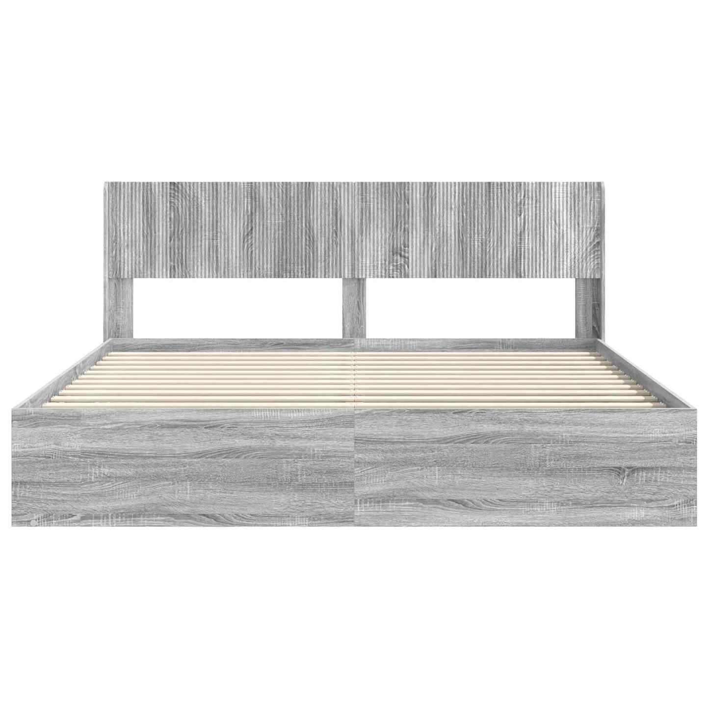 vidaXL Bed Frame with Storage and Headboard 2 pcs Engineered Wood