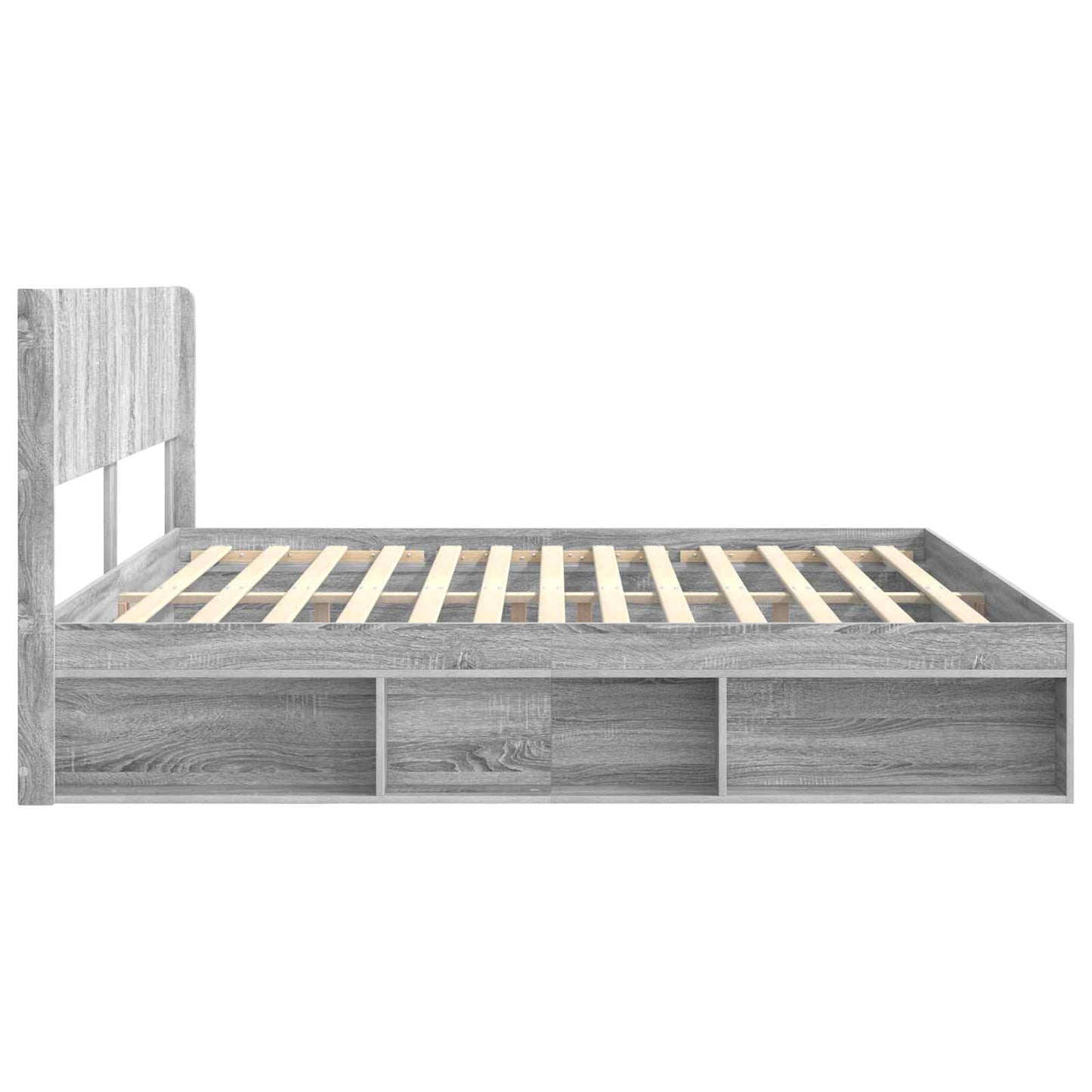 vidaXL Bed Frame with Storage and Headboard 2 pcs Engineered Wood