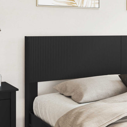 vidaXL Bed Frame with Storage and Headboard Black 180 x 200 cm