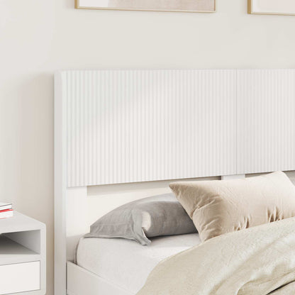 vidaXL Bed Frame with Storage and Headboard White 140 x 200 cm