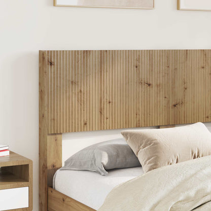 vidaXL Bed Frame with Storage and Headboard Artisan Oak 140 x 190 cm