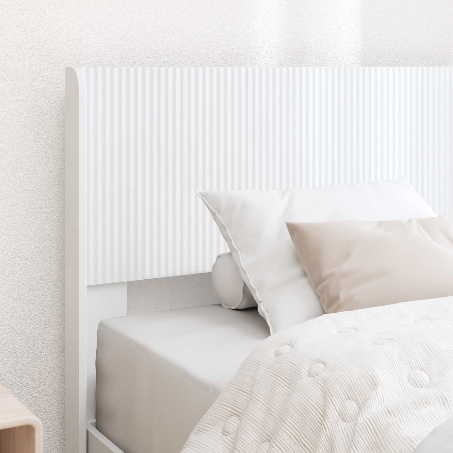 vidaXL Bed Frame with Storage and Headboard White 100 x 200 cm