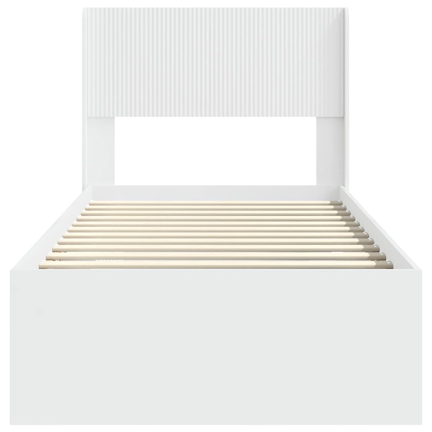 vidaXL Bed Frame with Storage and Headboard White 100 x 200 cm