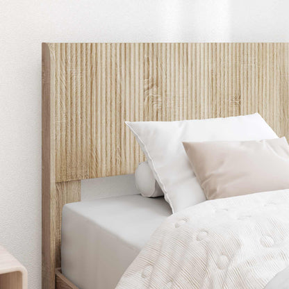 vidaXL Bed Frame with Storage and Headboard Sonoma Oak 100 x 200 cm