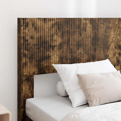vidaXL Bed Frame with Storage and Headboard Smoked Oak 90 x 190 cm