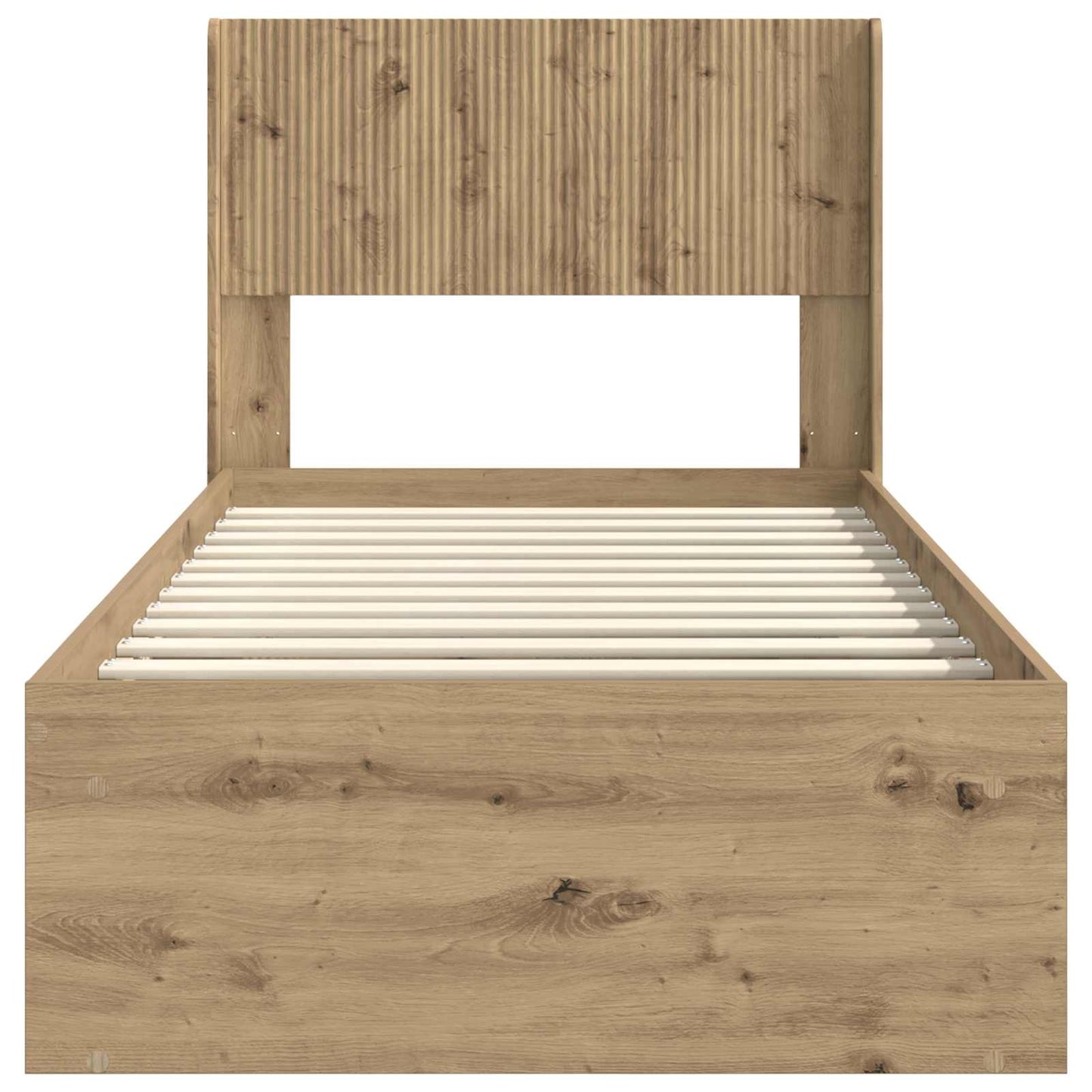 vidaXL Bed Frame with Storage and Headboard Artisan Oak 90 x 190 cm