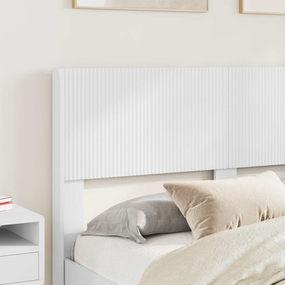 vidaXL Bed Frame with Storage and Headboard White 160 x 200 cm