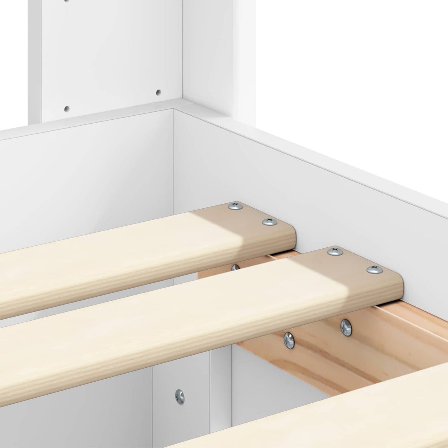 vidaXL Bed Frame with Storage and Headboard White 100 x 200 cm