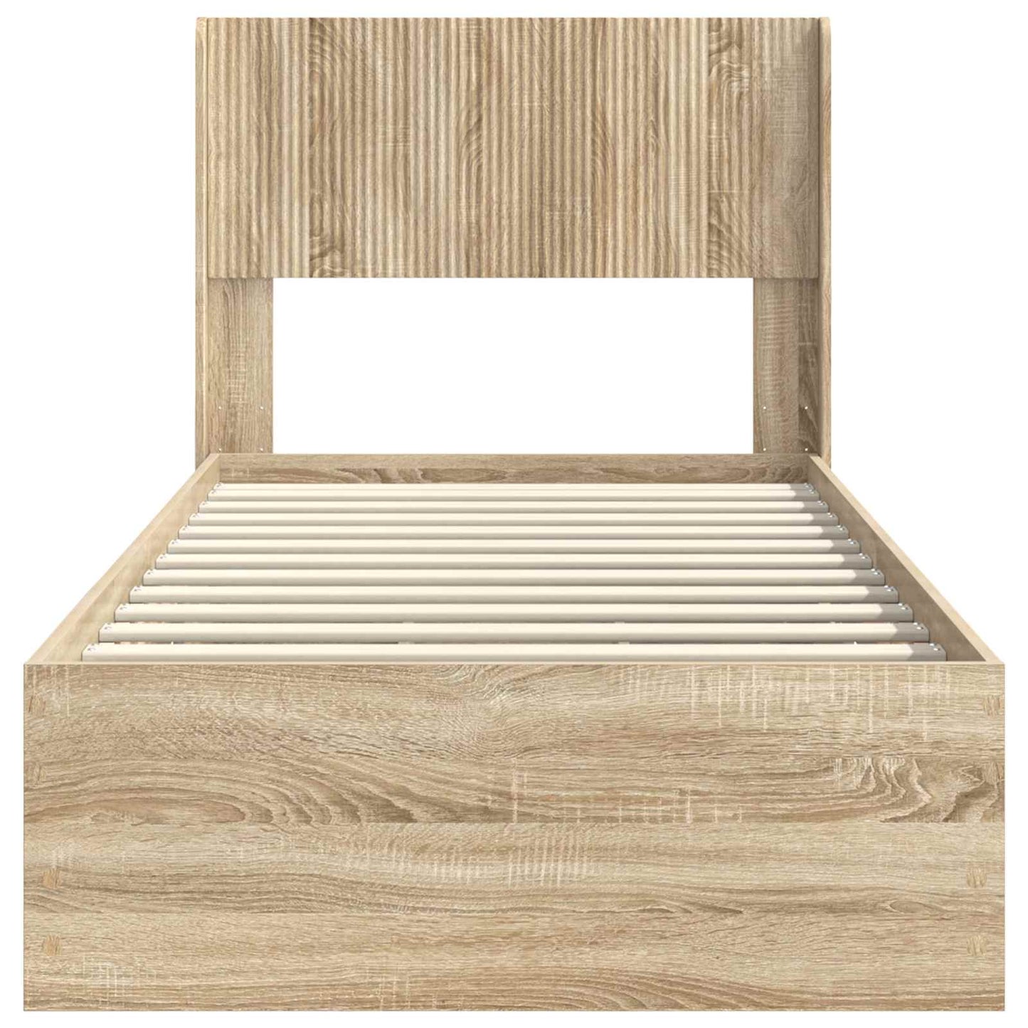 vidaXL Bed Frame with Storage and Headboard Sonoma Oak 100 x 200 cm