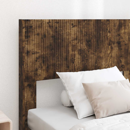 vidaXL Bed Frame with Storage and Headboard Smoked Oak 90 x 200 cm