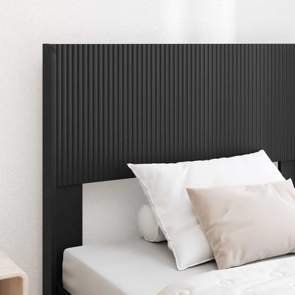 vidaXL Bed Frame with Storage and Headboard Black 75 x 190 cm