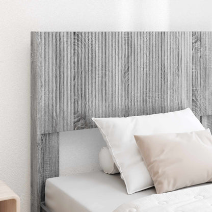 vidaXL Bed Frame with Storage and Headboard Grey Sonoma 75 x 190 cm