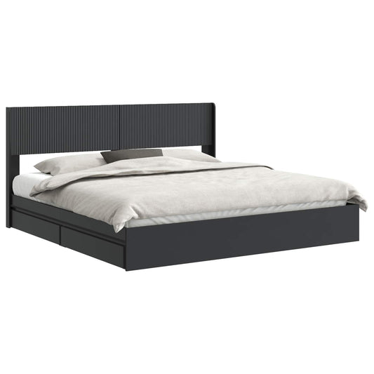 vidaXL Bed Frame with Storage and Headboard 2 pcs Engineered Wood