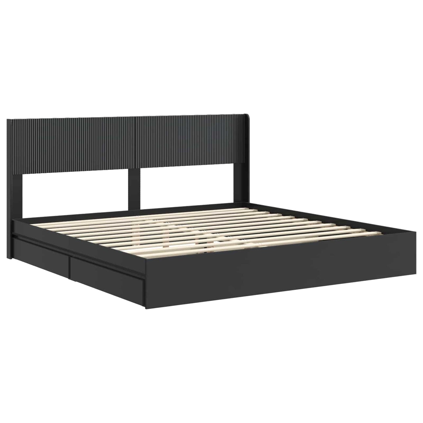 vidaXL Bed Frame with Storage and Headboard 2 pcs Engineered Wood